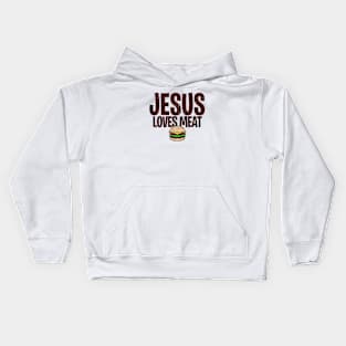 JESUS LOVES MEAT Kids Hoodie